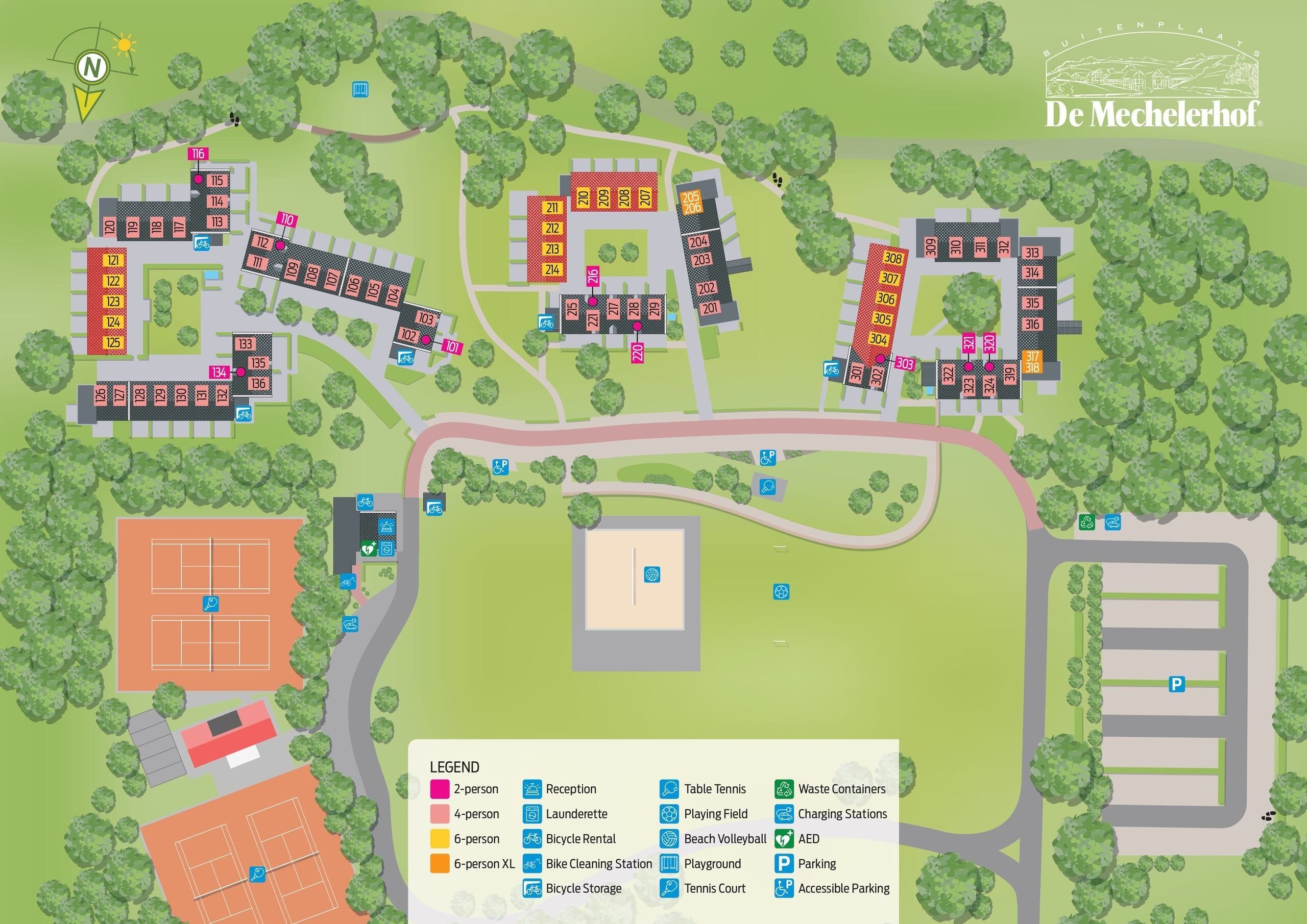 Map of park Buitenplaats de Mechelerhof